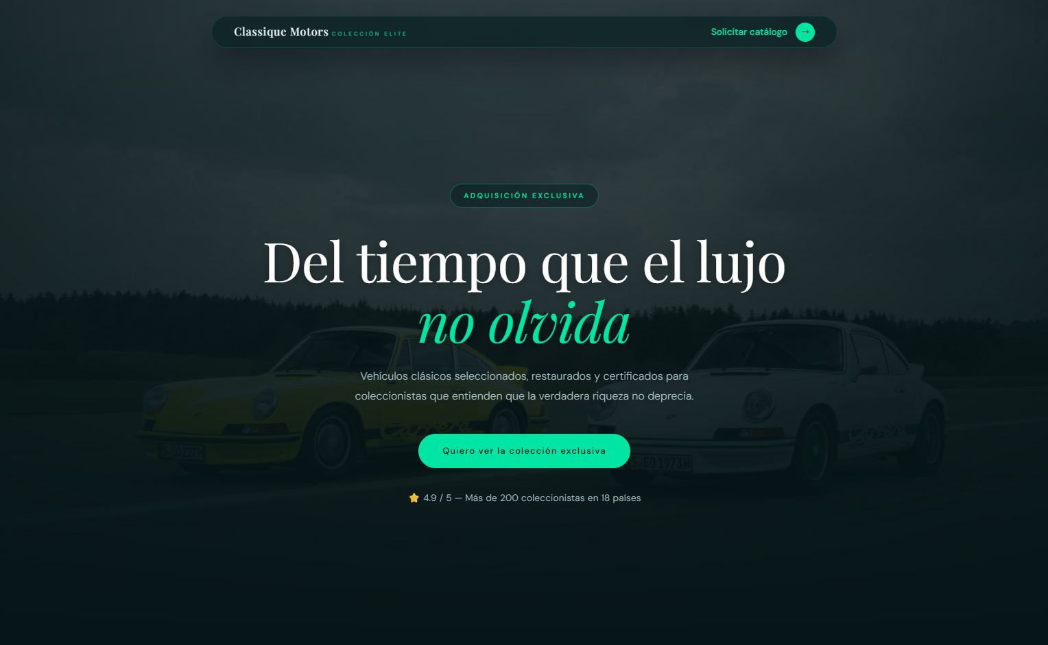 Classique Motors – Luxury B2C Landing Page Template (Figma + HTML/CSS)