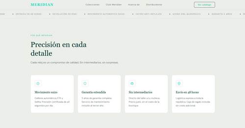 Meridian Relojes Landing – Premium E-commerce Landing Page Template (Figma + HTML/CSS)