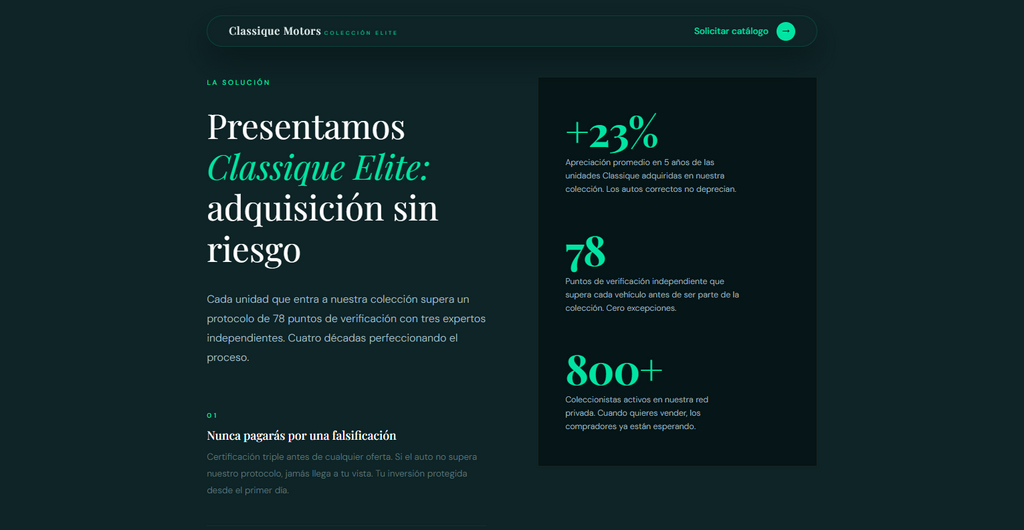 Classique Motors – Luxury B2C Landing Page Template (Figma + HTML/CSS)