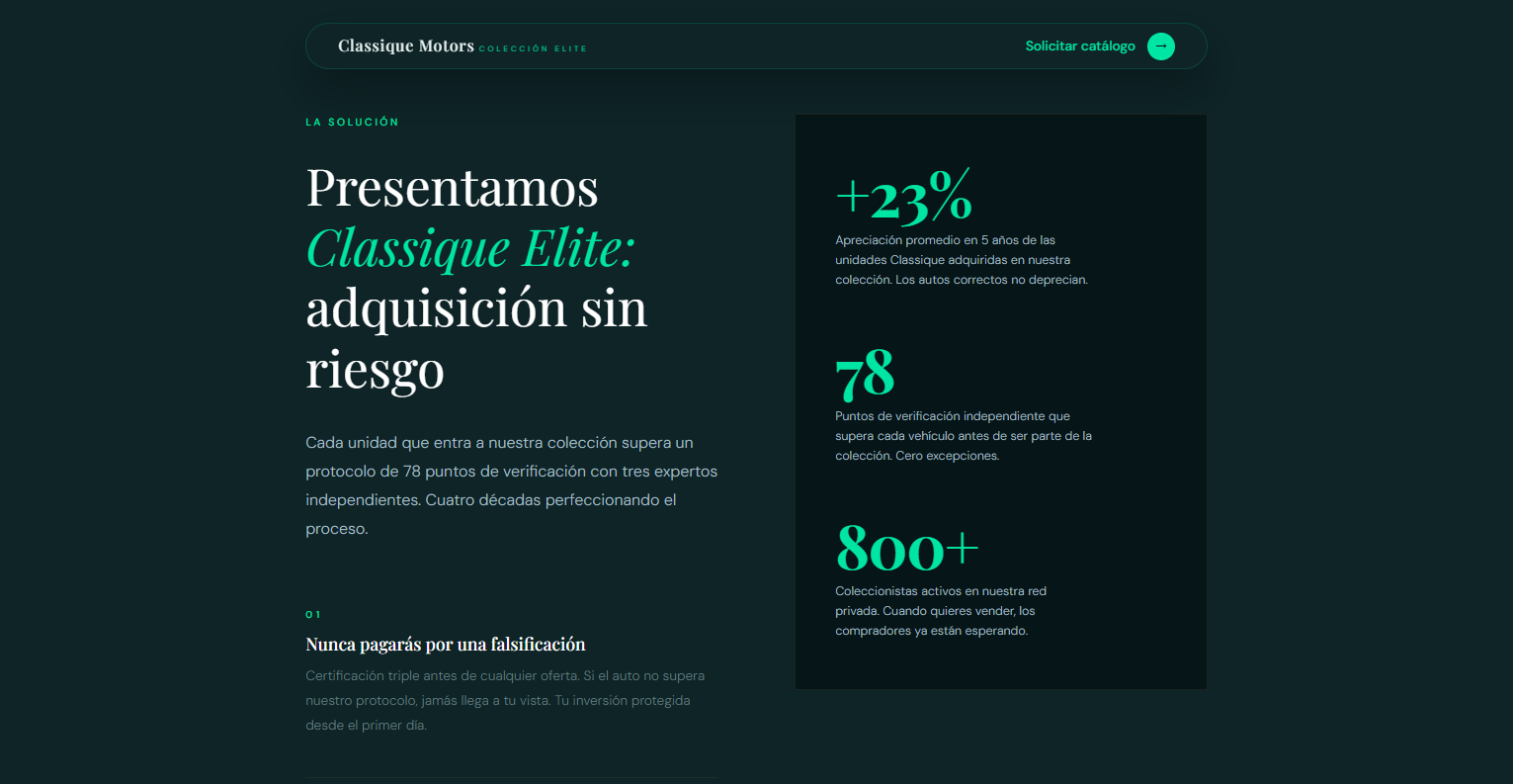Classique Motors – Luxury B2C Landing Page Template (Figma + HTML/CSS)