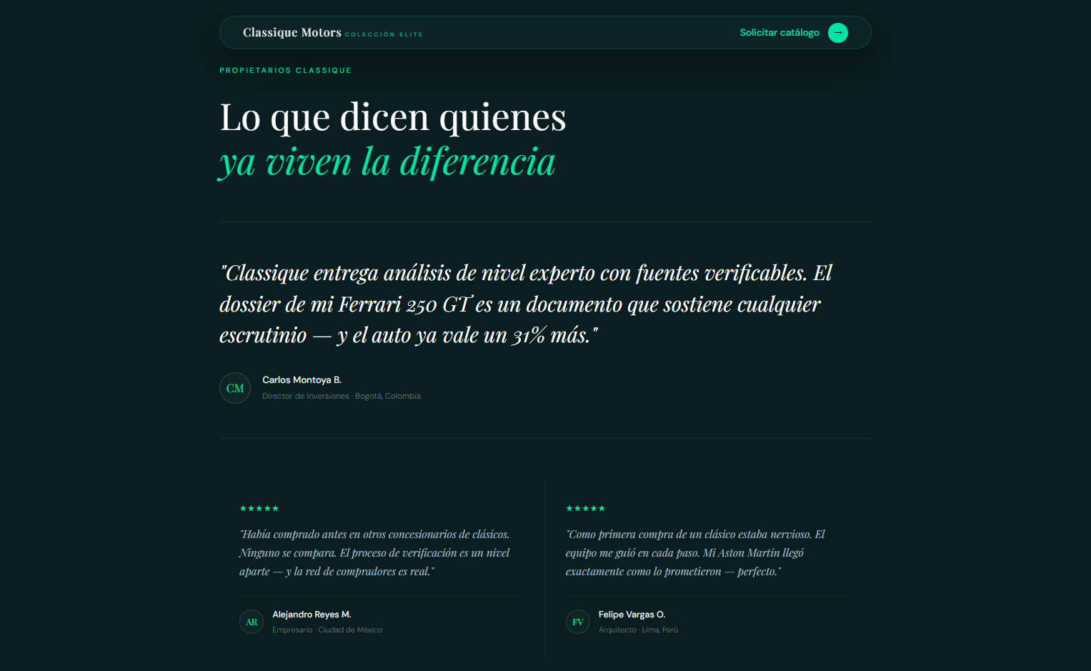 Classique Motors – Luxury B2C Landing Page Template (Figma + HTML/CSS)
